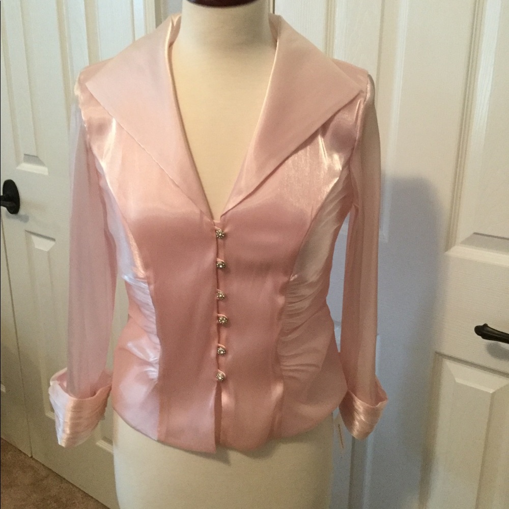 Pink dressy chiffon top